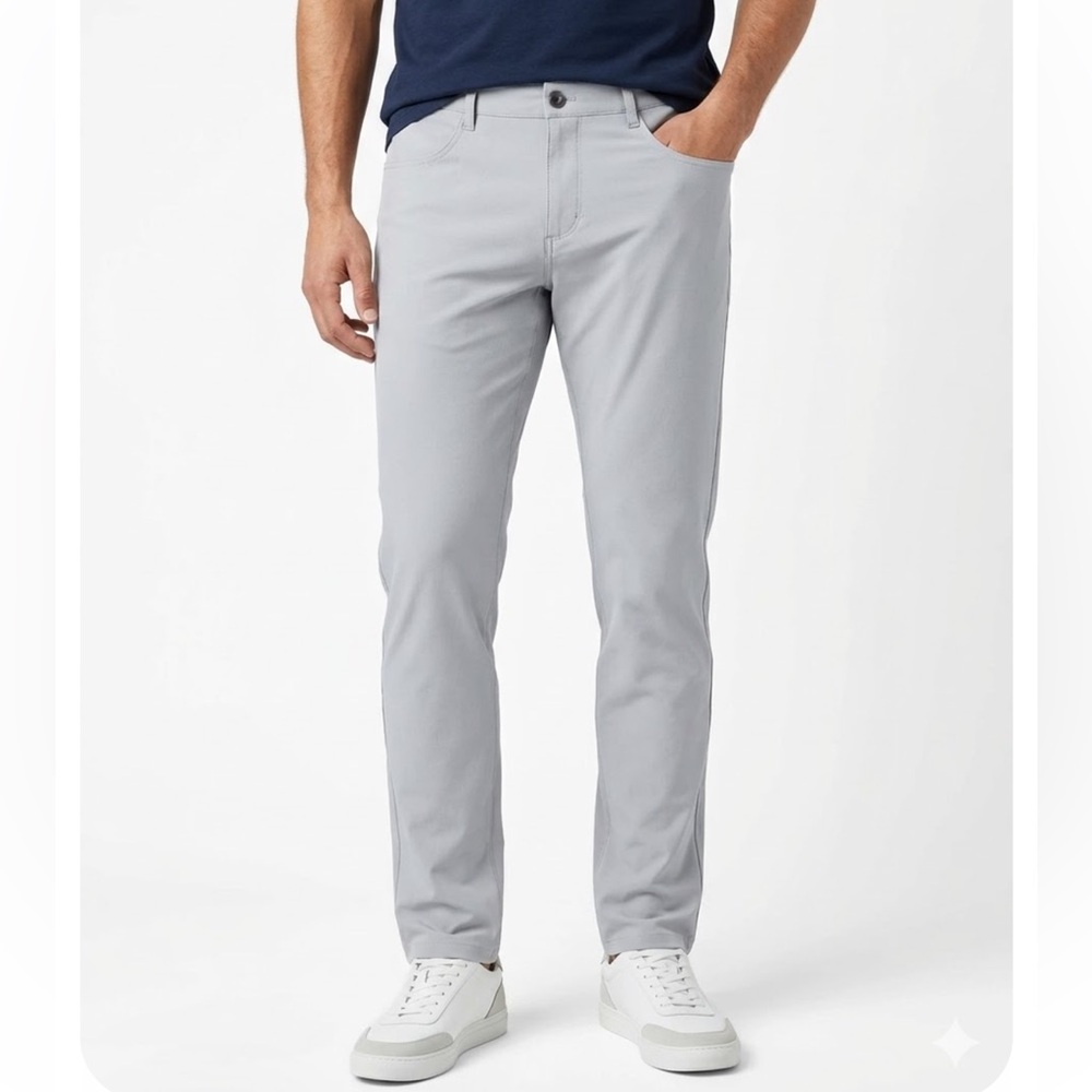 New Vuori Men’s Meta Pants Athletic Fit 34” Sea Fog V430-L | Imseam 33”